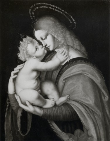 Anonimo — Marco d'Oggiono - sec. XVI - Madonna con Bambino — insieme